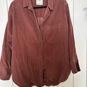 Abercrombie & Fitch Brown Corduroy Shirt oversized fit